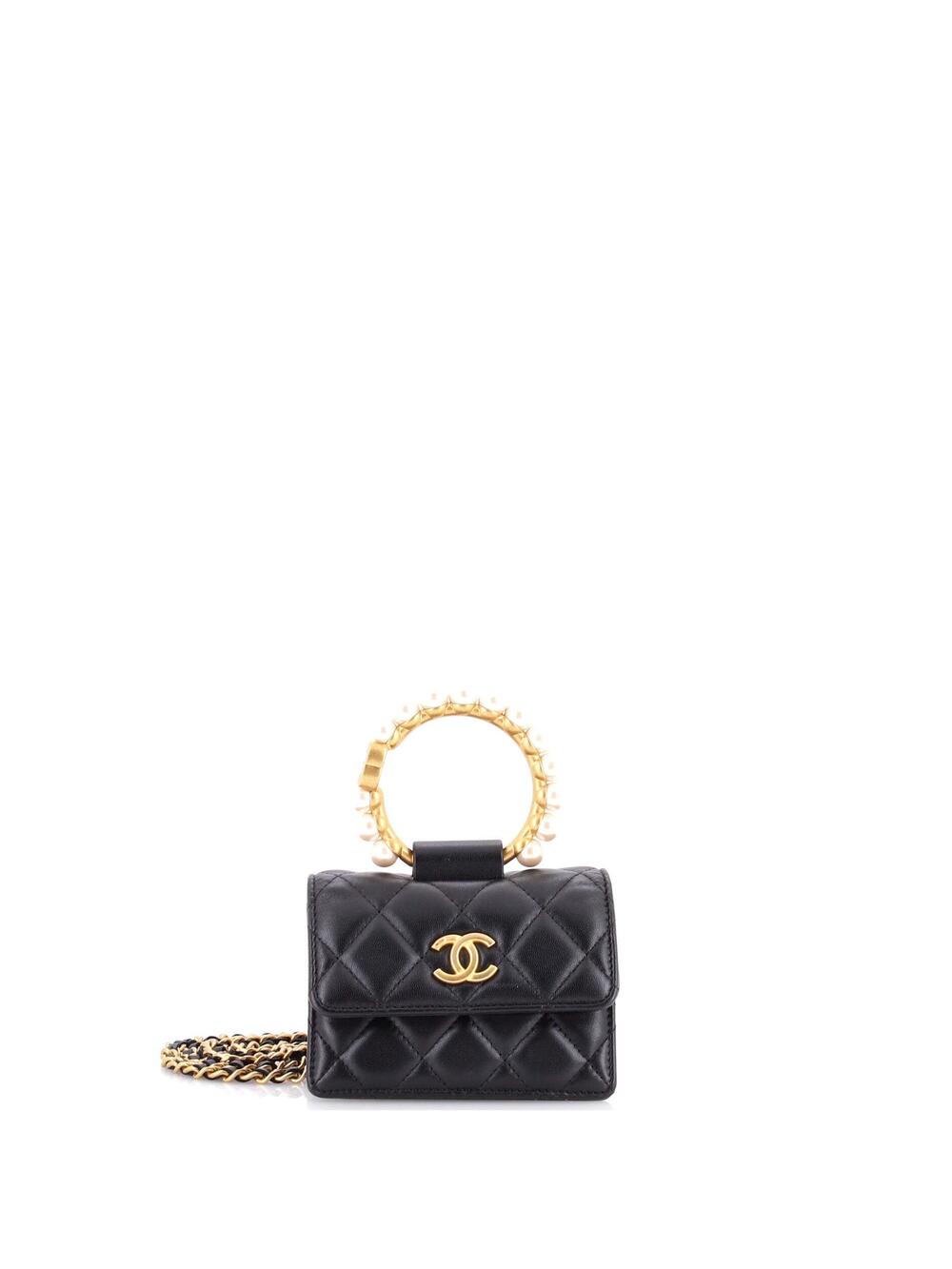 Chanel Pearl Crown Clutch With Chain #296843C33B